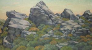 Bodrum,Yalıkavak Kayaları 50x90 Cm.Tuv.Üz.Y.Boya 2014