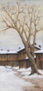 Karlı Peysaj 20x40 Cm.Ahşap.Üz.Y.Boya