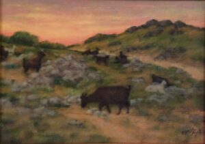 Otlayan Keçiler 23x35 Cm.Tuv.Üz.Y.Boya